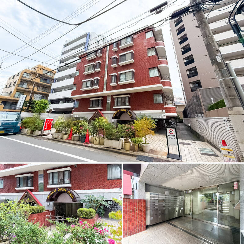 こっくりとしたブラウンのタイルに白いラインが入った、かわいらしいマンション。<b>新耐震基準に適合</b>しています。<p><br></p><p>◼︎ 竣工：1985年</p><p>◼︎ 総戸数：32戸（住宅部分）</p><p>◼︎ 2023年大規模修繕工事実施済み</p><p>◼︎ 管理員：月〜土曜日／週6日勤務（第4土曜日を除く）</p>