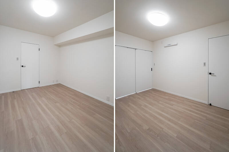 こちらは4つの個室の中で唯一、窓のない空間となります。部屋数に余裕があるようなら、キッズスペースやワークスペースとして活用するのもいいかもしれません。ちなみに、大きなウォークインクローゼット（WIC）が備わっていますよ。
