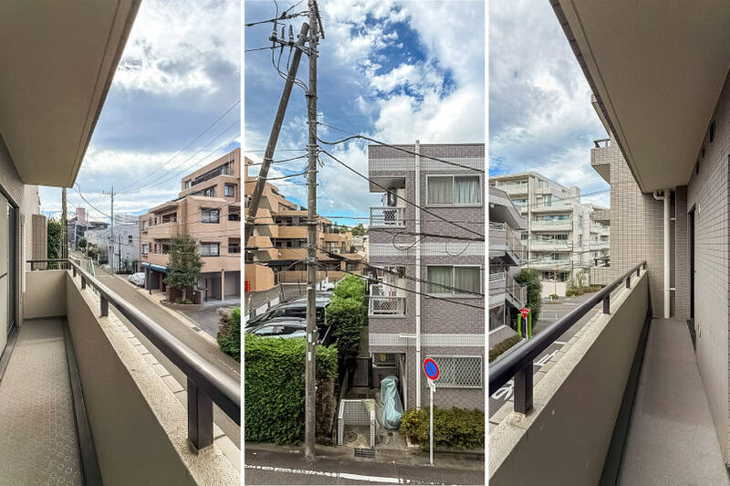 ふたつの洋室からは、南西向きのバルコニーに出られます。